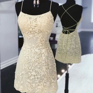 NWT white lace homecoming dress